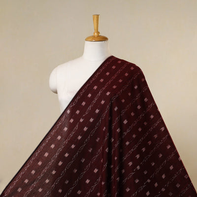 Maroon - handloom cotton sambalpuri ikat fabric 22
