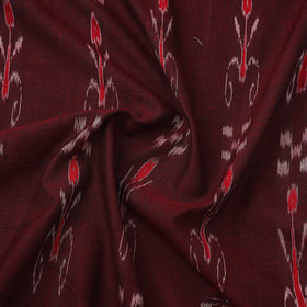 Buy Maroon Handloom Cotton Sambalpuri Ikat Fabric