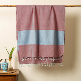 Buy Handloom Cotton Towel with Tassels from Bijnor by Nizam l iTokri.com