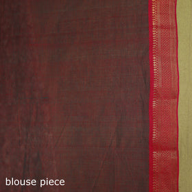 Maroon - handloom cotton zari border mangalagiri saree 07
