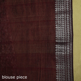 Maroon - handloom cotton zari border mangalagiri saree 15