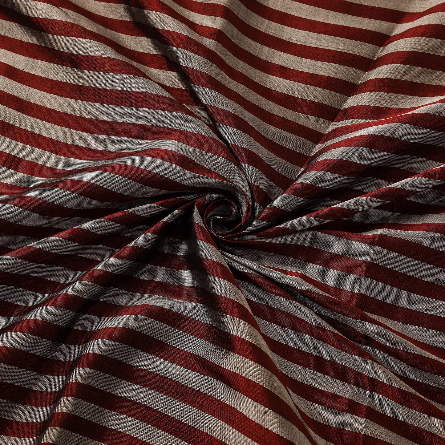 Handloom full tissue silver zari stripes chanderi silk