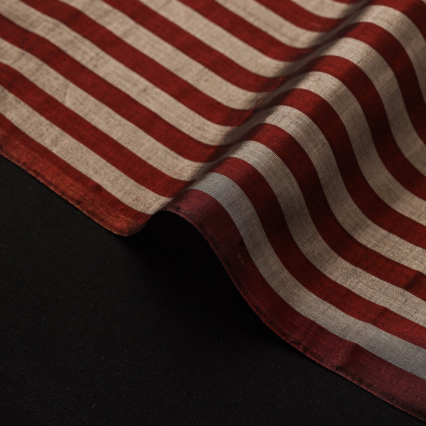 Handloom full tissue silver zari stripes chanderi silk