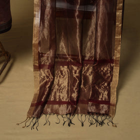 Handloom maheshwari silk tissue zari stripes 2pc unstitched