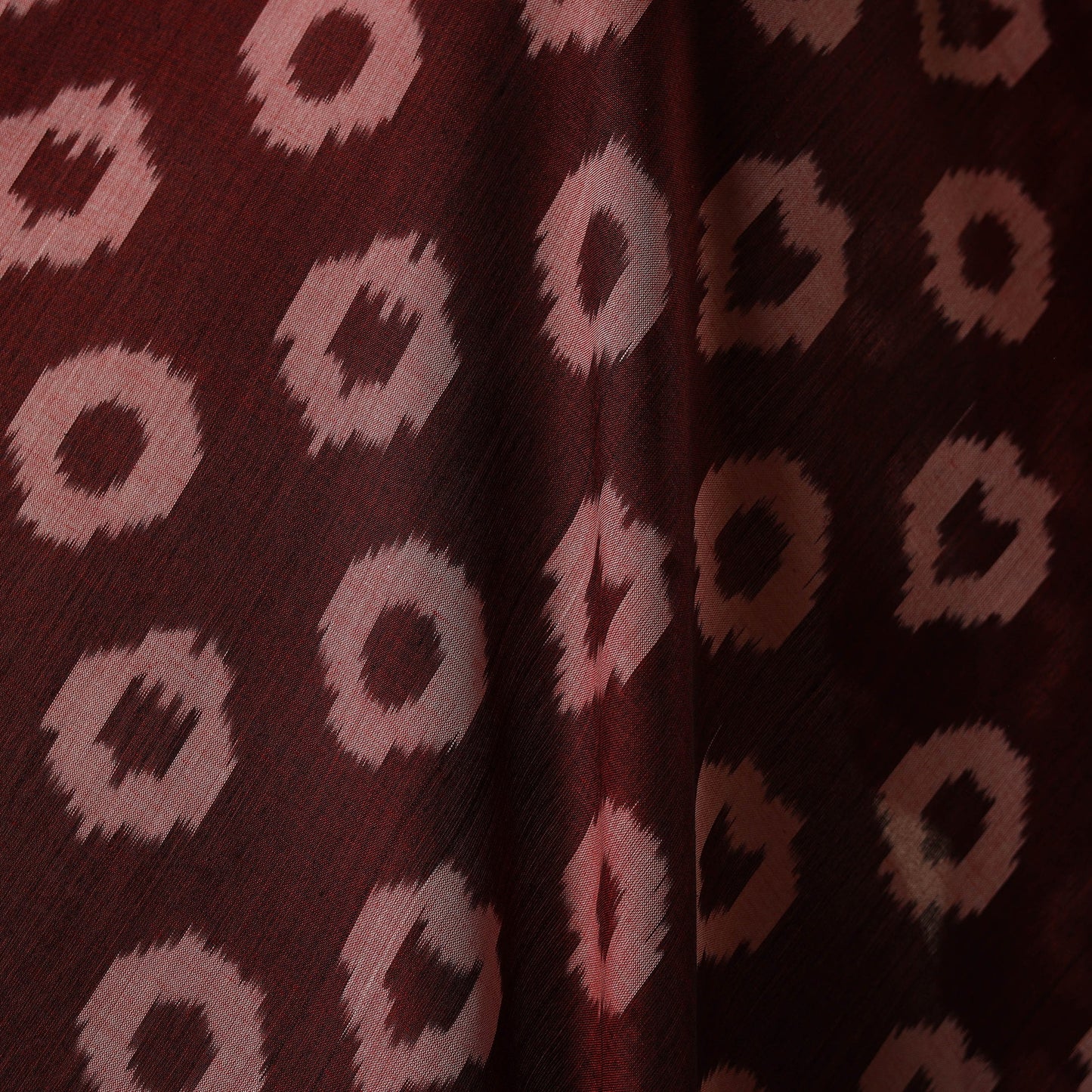 Handloom mercerised cotton pochampally ikat fabric 12