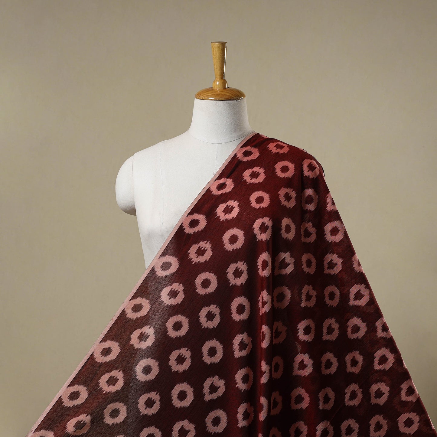 Handloom mercerised cotton pochampally ikat fabric 12