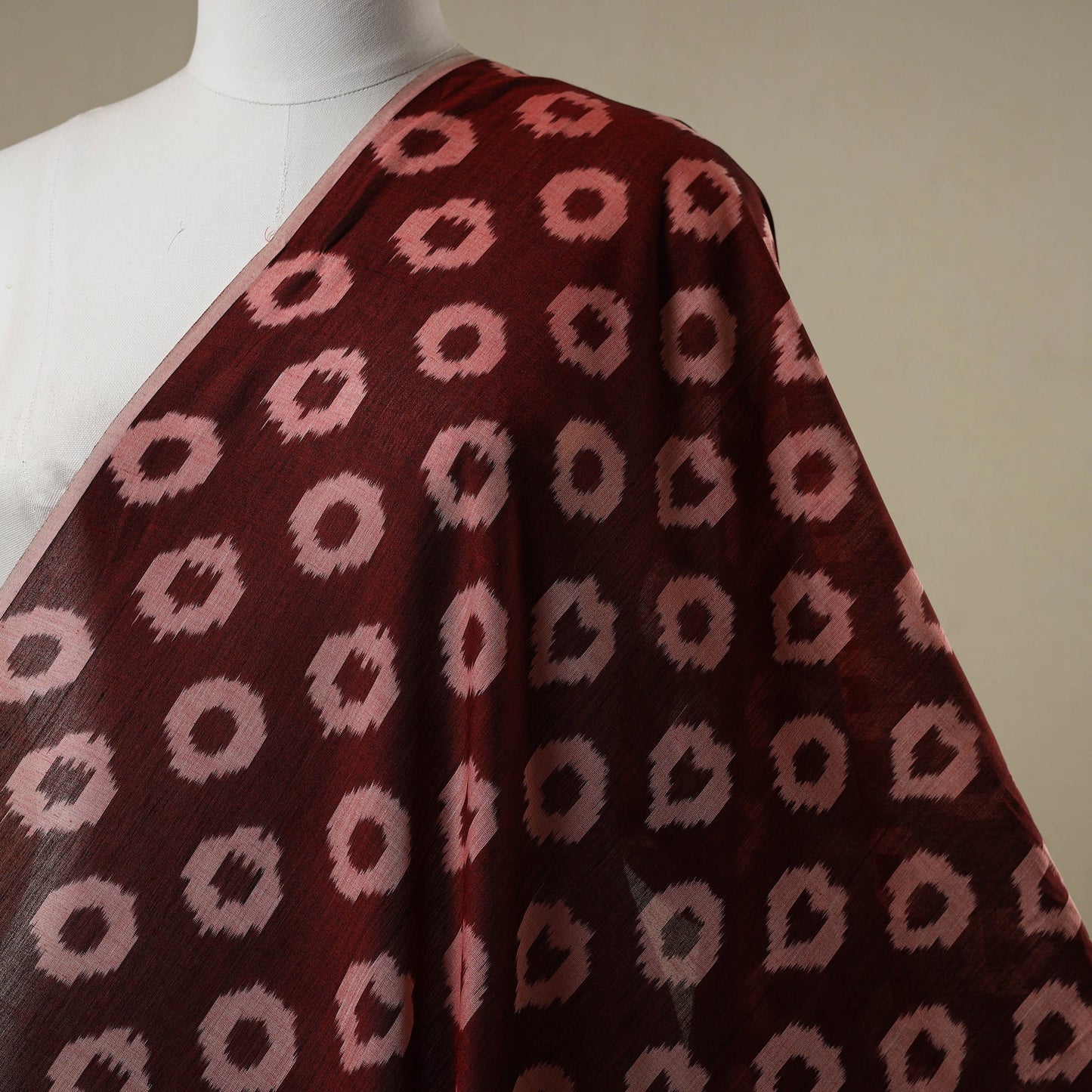 Handloom mercerised cotton pochampally ikat fabric 12