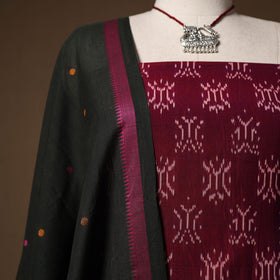 Handloom pochampally ikat mercerised cotton 2pc unstitched