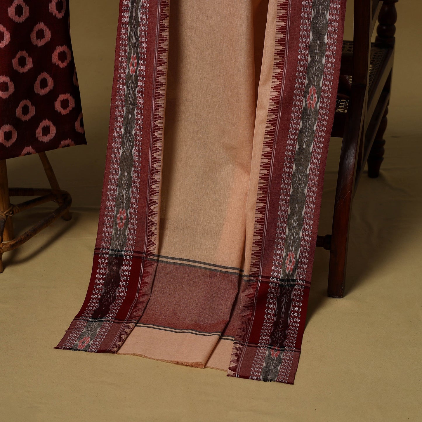 Handloom pochampally ikat mercerised cotton 2pc unstitched