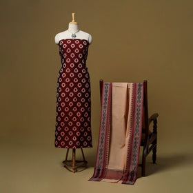 Handloom pochampally ikat mercerised cotton 2pc unstitched