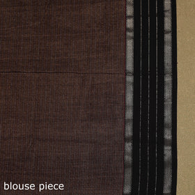 Maroon - handloom tissue zari weave silk maheshwari saree