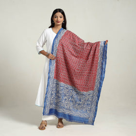 Maroon - handloom tussar silk bengal kantha embroidery