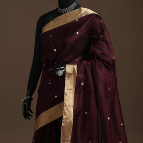 Handloom zari work chanderi silk saree 01 - handcrafted