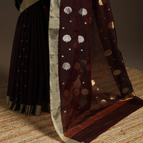 Handloom zari work chanderi silk saree 03 - handcrafted