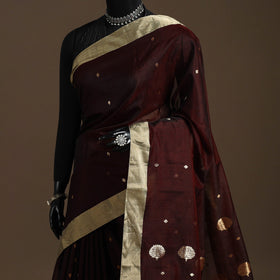 Handloom zari work chanderi silk saree 03 - handcrafted