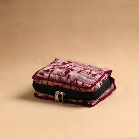 Maroon Handmade 4 Pocket Jewellery Pouch Online in India