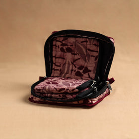 Maroon Handmade 4 Pocket Jewellery Pouch Online in India