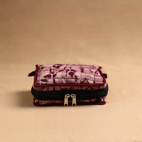Maroon Handmade 4 Pocket Jewellery Pouch Online in India