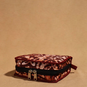 Maroon Handmade 4 Pockets Cotton Jewelry Bag 26