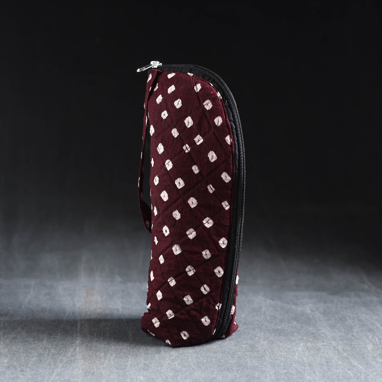 Maroon Handmade Cotton 1L Water Bottle Cover