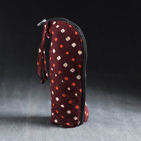 Maroon Handmade Cotton 1L Water Bottle Cover