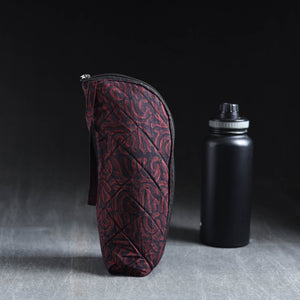 Maroon Handmade Cotton 1L Water Bottle Cover