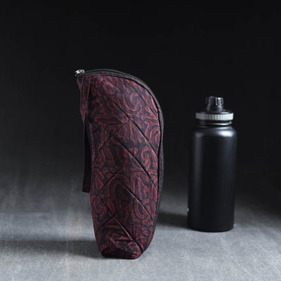 Maroon Handmade Cotton 1L Water Bottle Cover