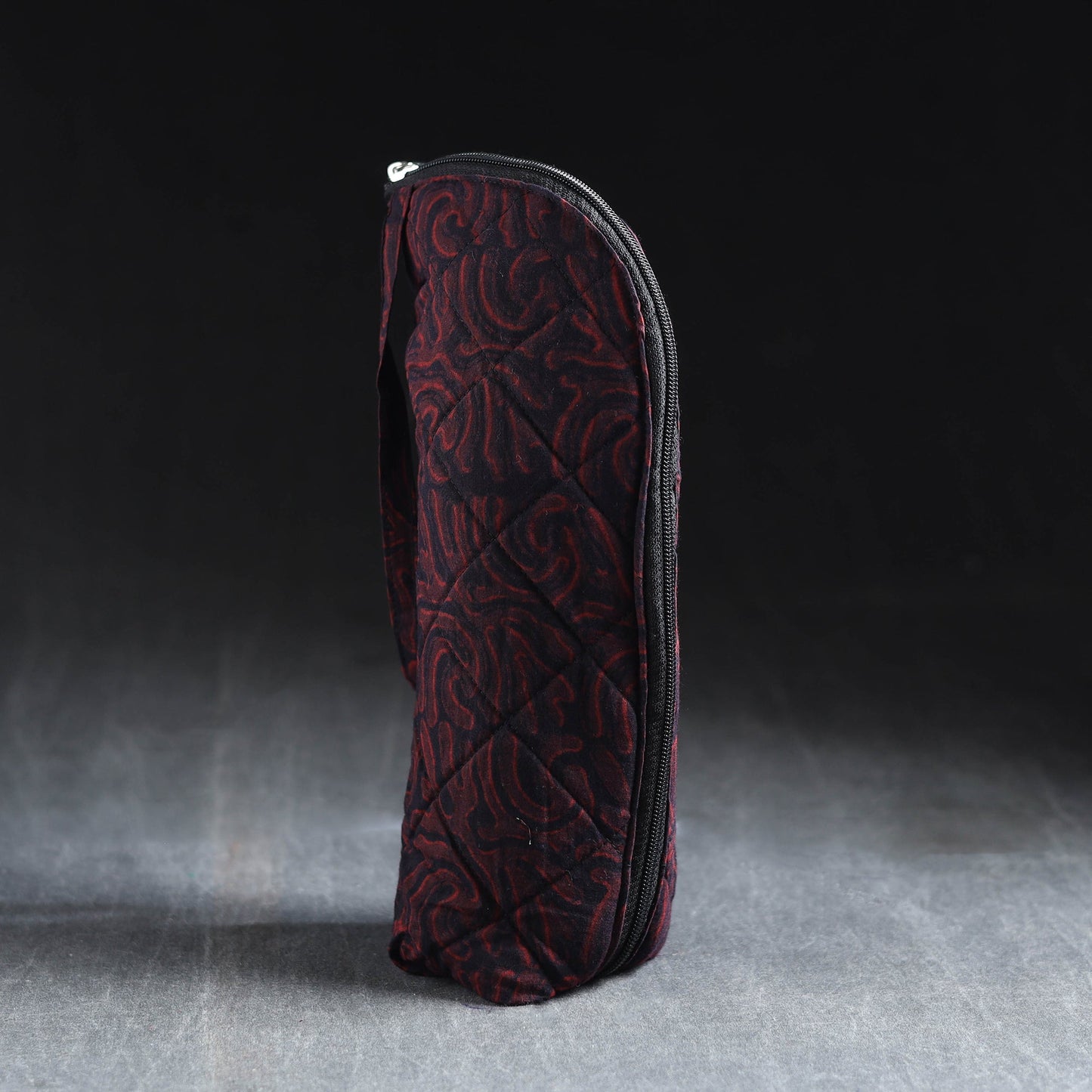 Maroon Handmade Cotton 1L Water Bottle Cover