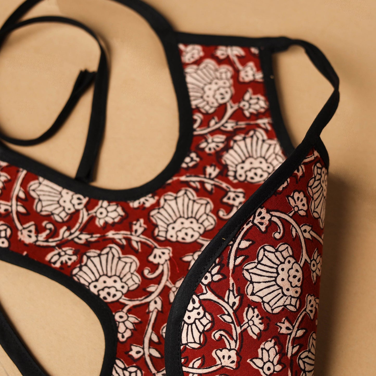 Maroon Handmade Cotton Baby Bib