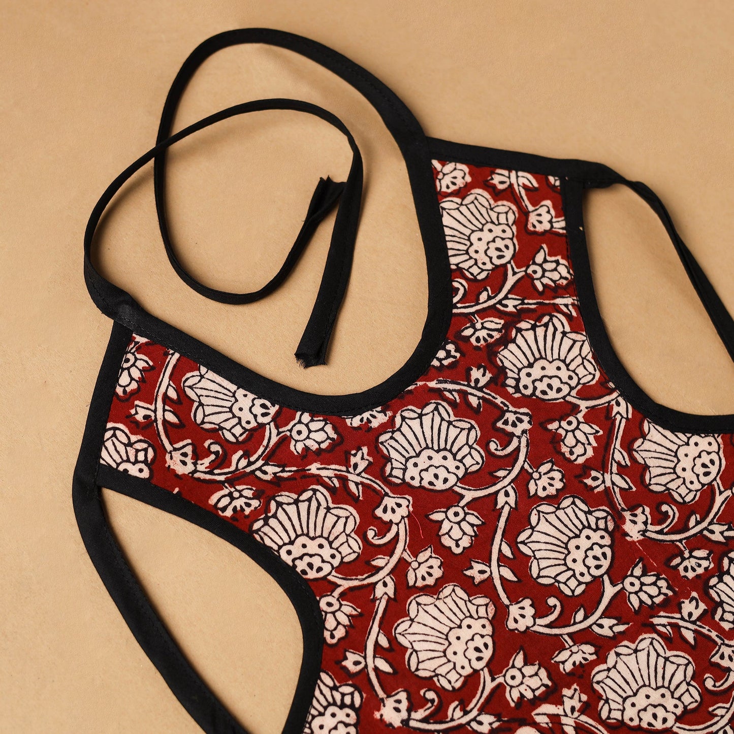 Maroon Handmade Cotton Baby Bib