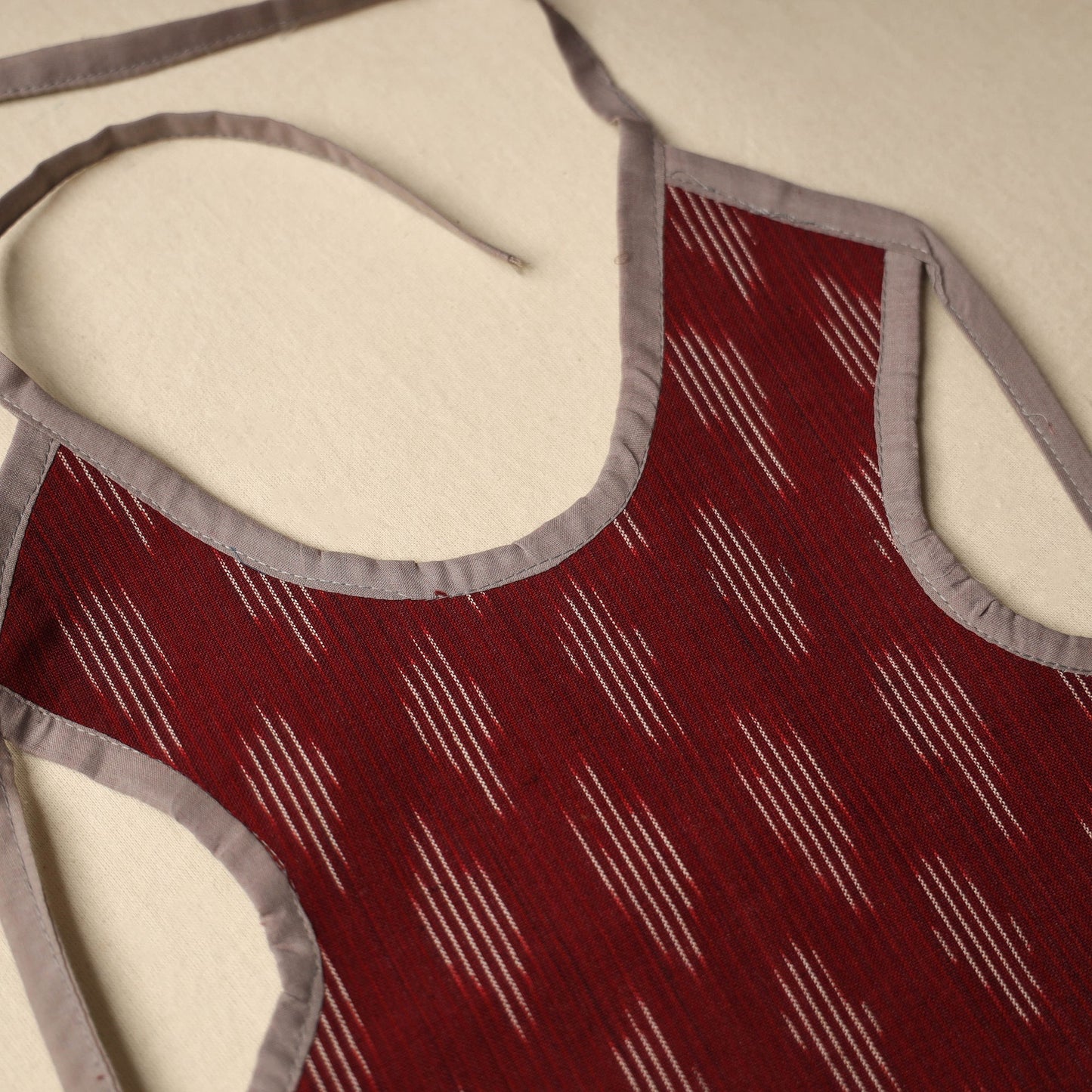 Maroon Handmade Cotton Baby Bib