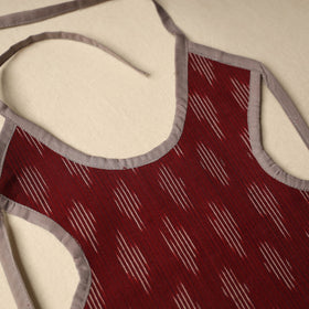 Maroon Handmade Cotton Baby Bib