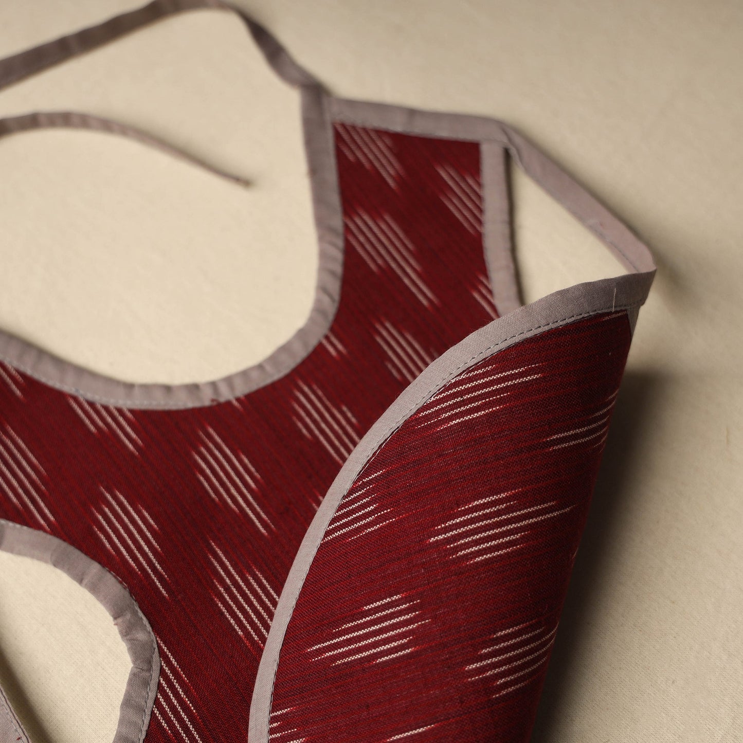 Maroon Handmade Cotton Baby Bib