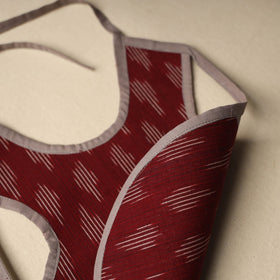 Maroon Handmade Cotton Baby Bib