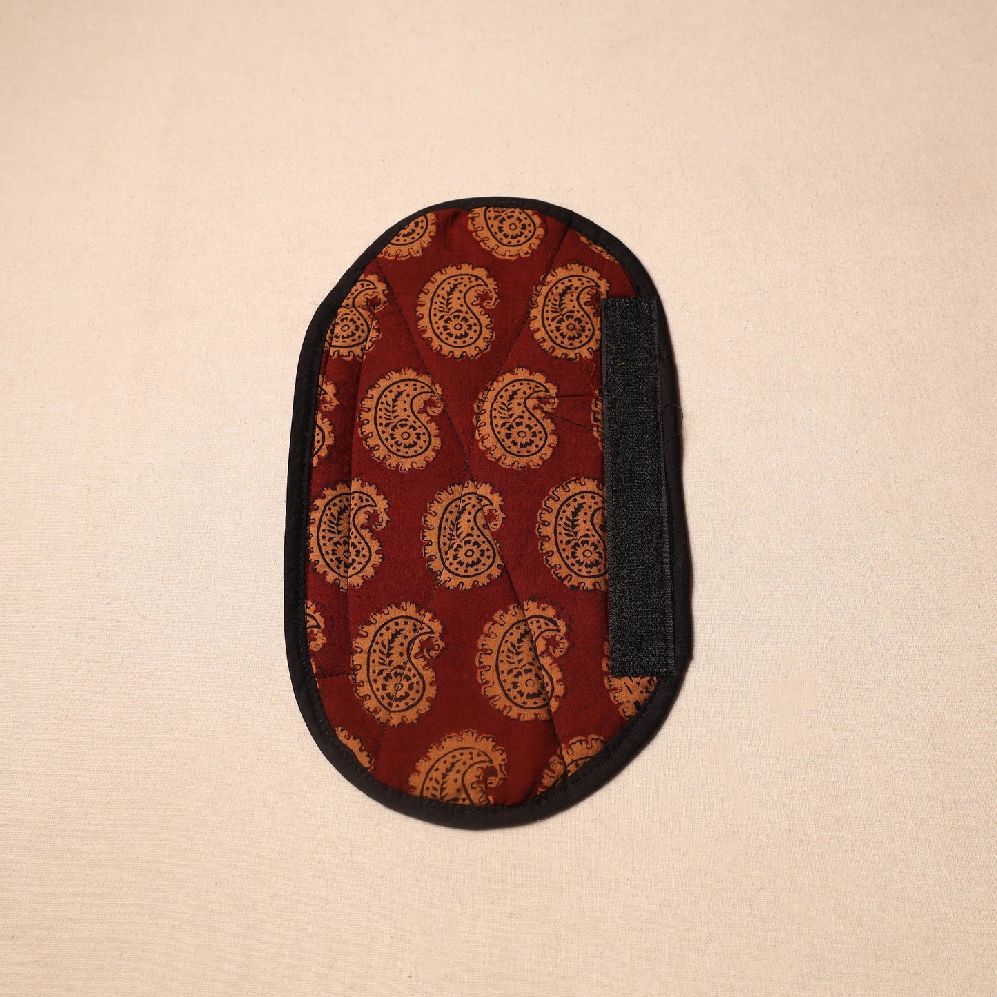 Maroon - Handmade Cotton Fridge Handle Cover 04