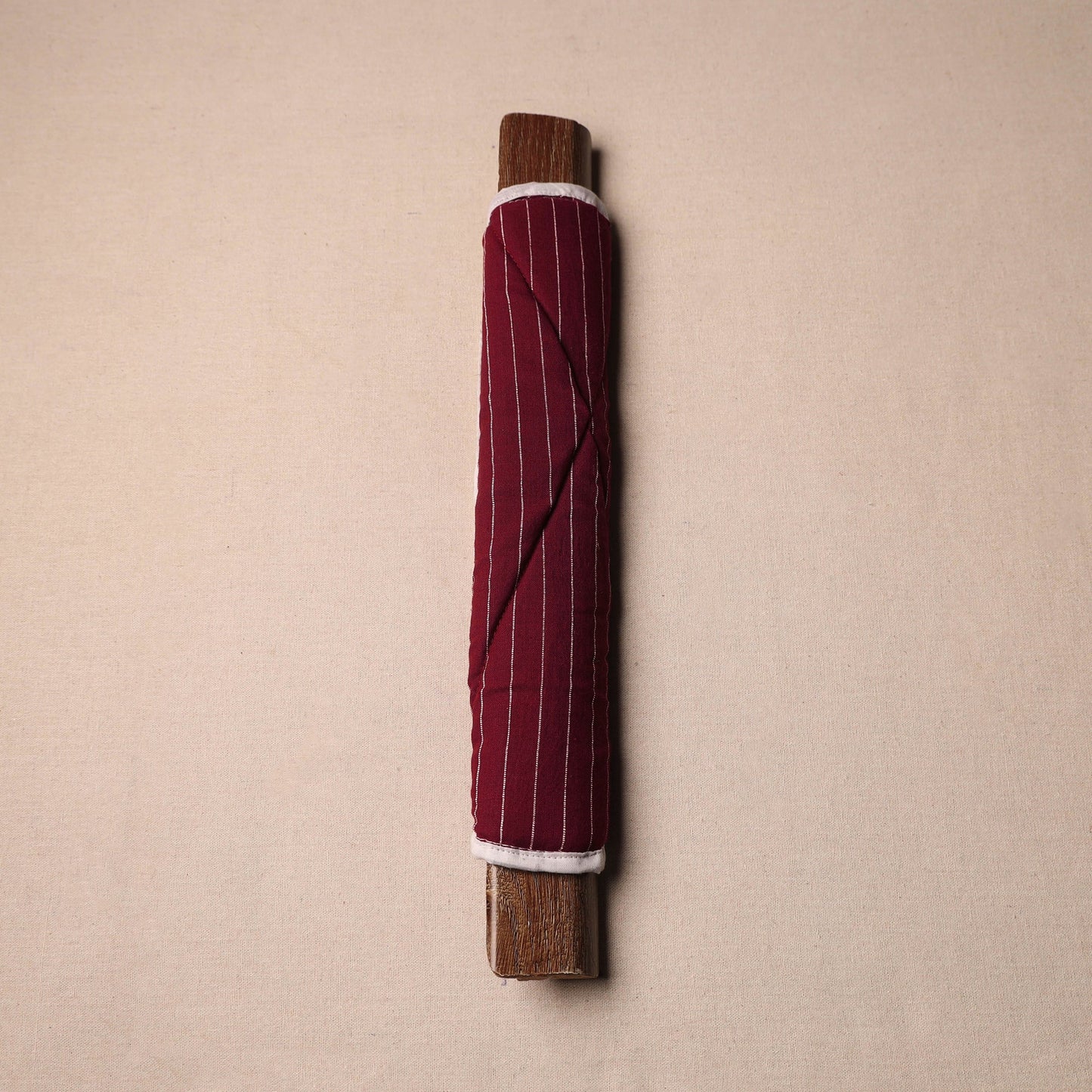 Maroon - Handmade Cotton Fridge Handle Cover 14