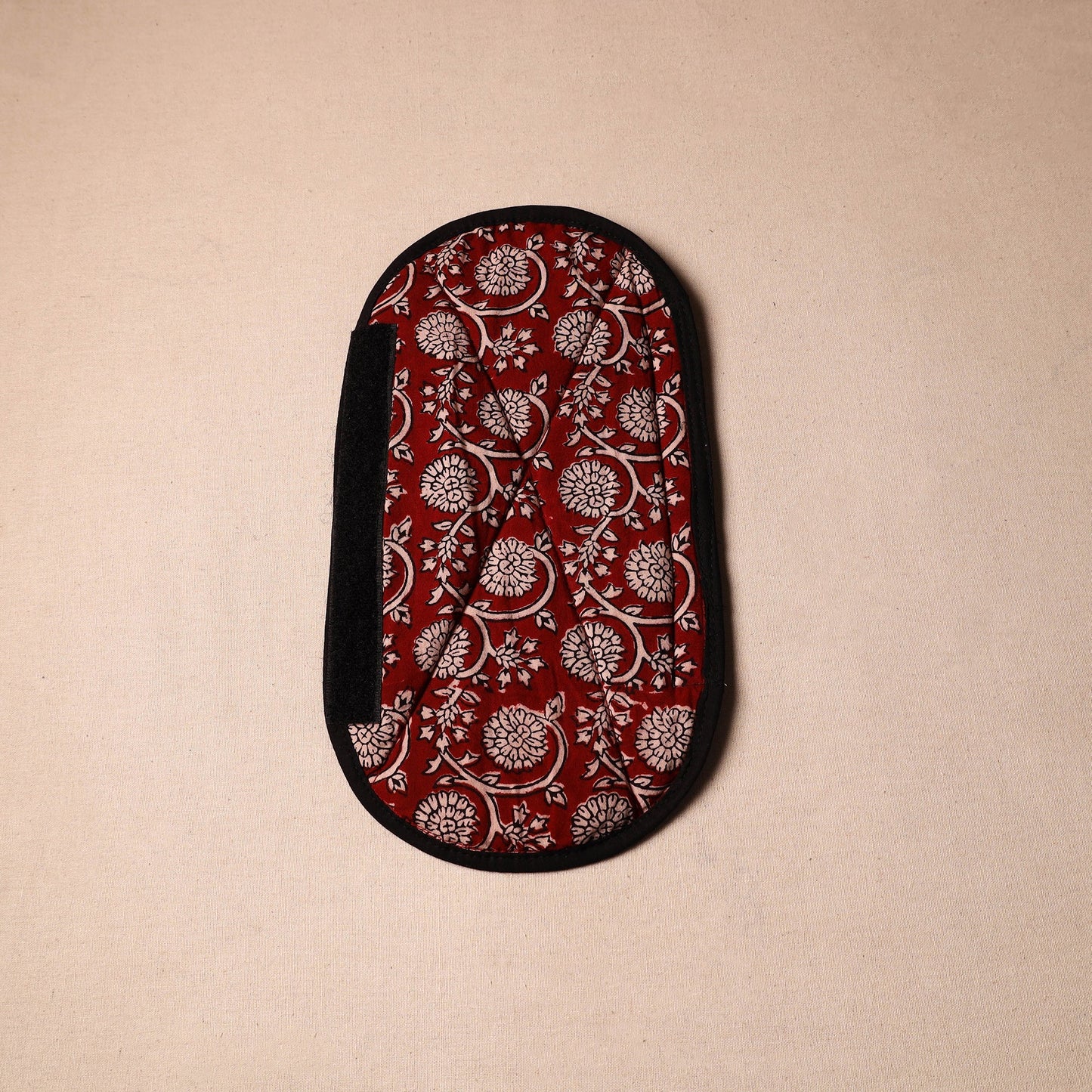 Buy Handmade Cotton Maroon Fridge Handle Cover
