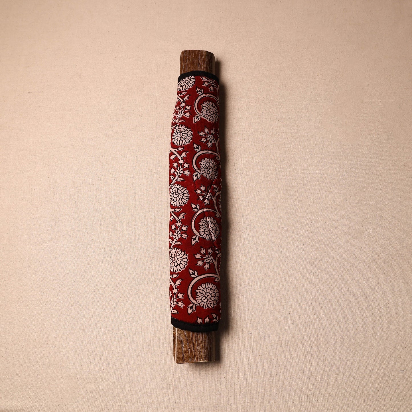 Buy Handmade Cotton Maroon Fridge Handle Cover