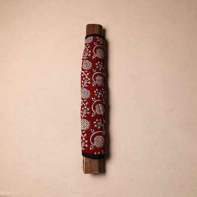 Buy Handmade Cotton Maroon Fridge Handle Cover