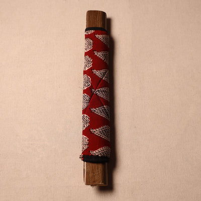 Buy Handmade Cotton Maroon Fridge Handle Cover 190