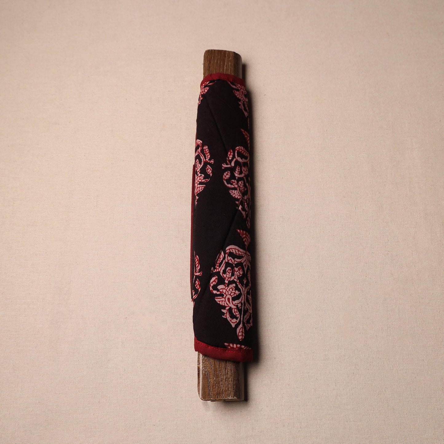Buy Handmade Cotton Maroon Fridge Handle Cover