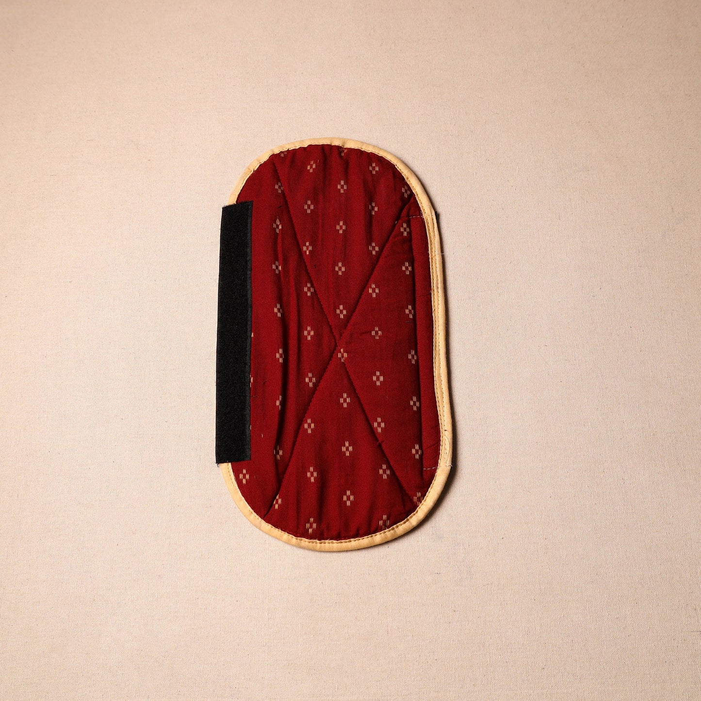 Buy Handmade Cotton Maroon Fridge Handle Cover