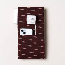 Maroon Handmade Cotton Mobile Charging Holder