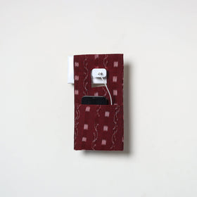 Maroon Handmade Cotton Mobile Charging Holder