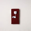 Maroon Handmade Cotton Mobile Charging Holder