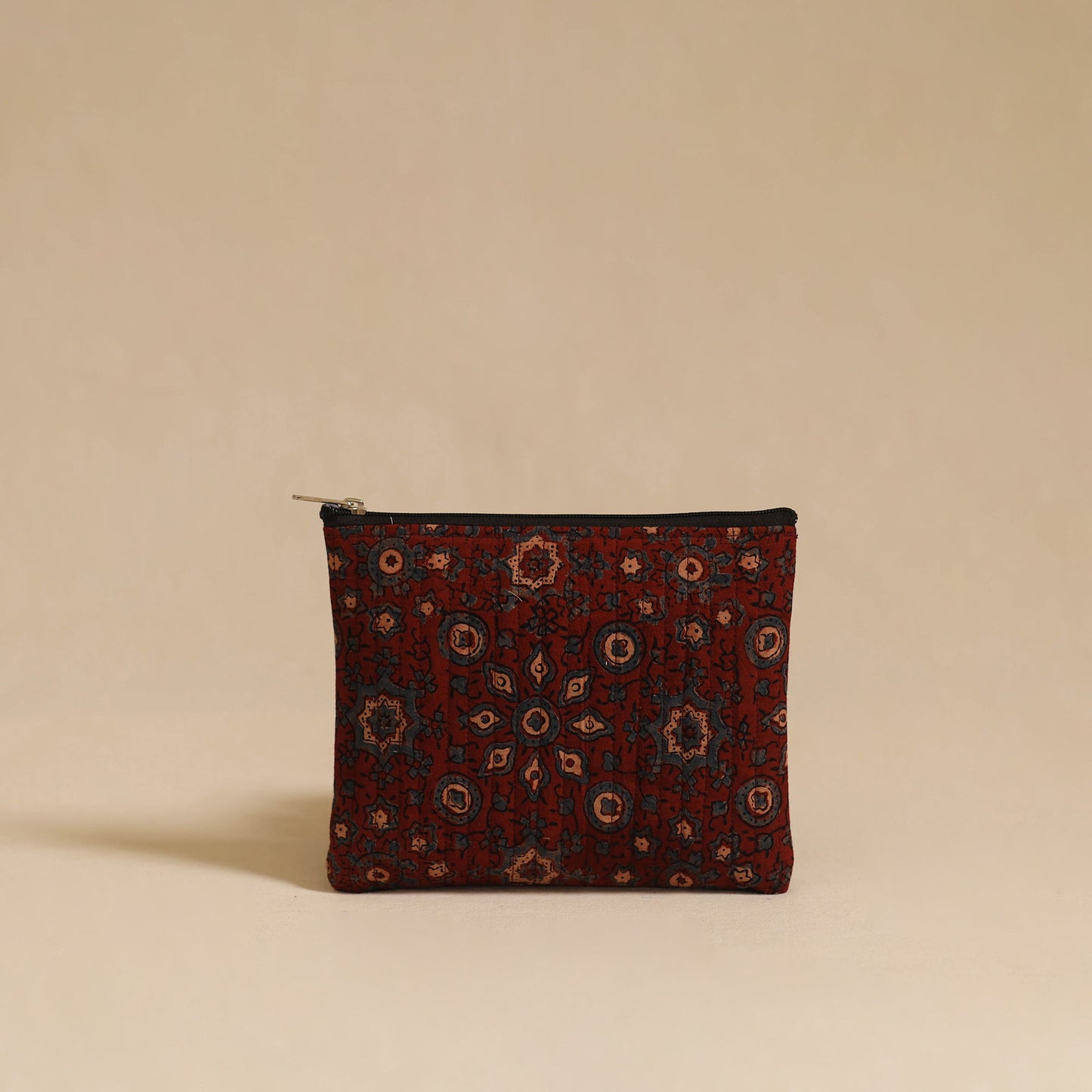 Maroon - handmade cotton multipurpose utility pouch (set