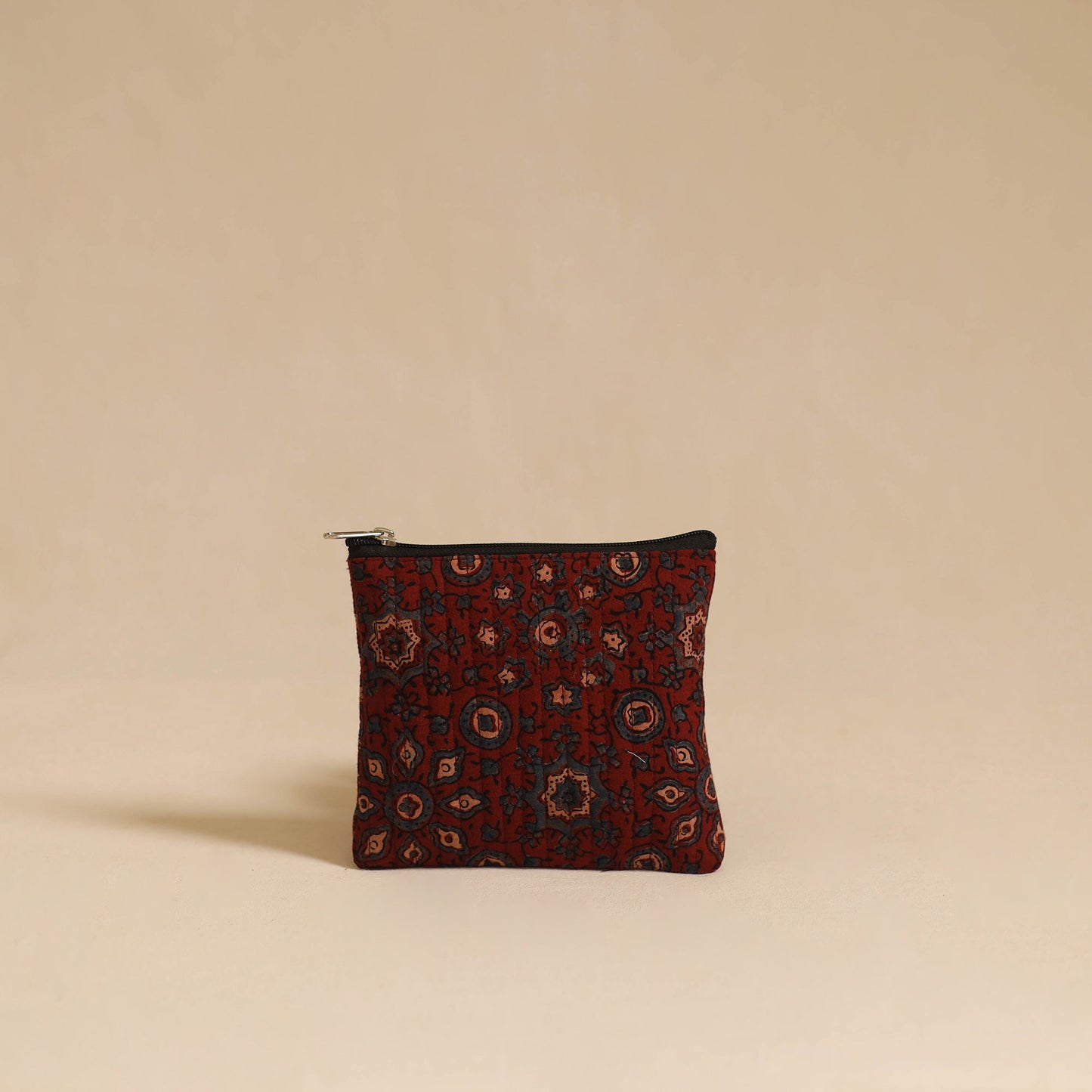 Maroon - handmade cotton multipurpose utility pouch (set