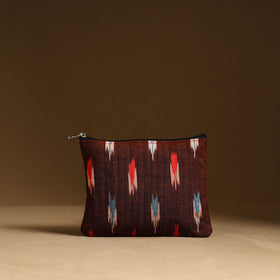 Maroon - handmade cotton multipurpose utility pouches (set