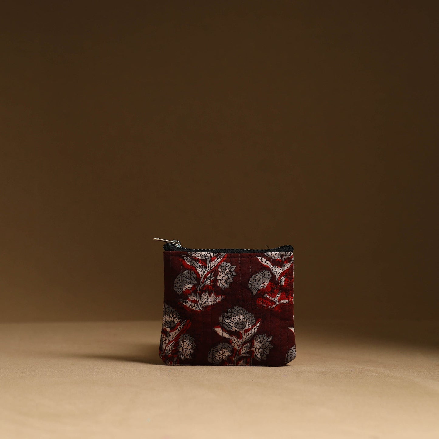 Maroon - handmade cotton multipurpose utility pouches (set