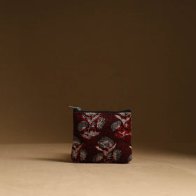 Maroon - handmade cotton multipurpose utility pouches (set